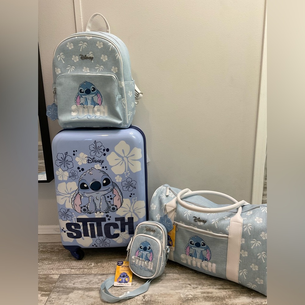 NWT Disney Stitch Carry On size, weekender, backpack and phone crossbody bag